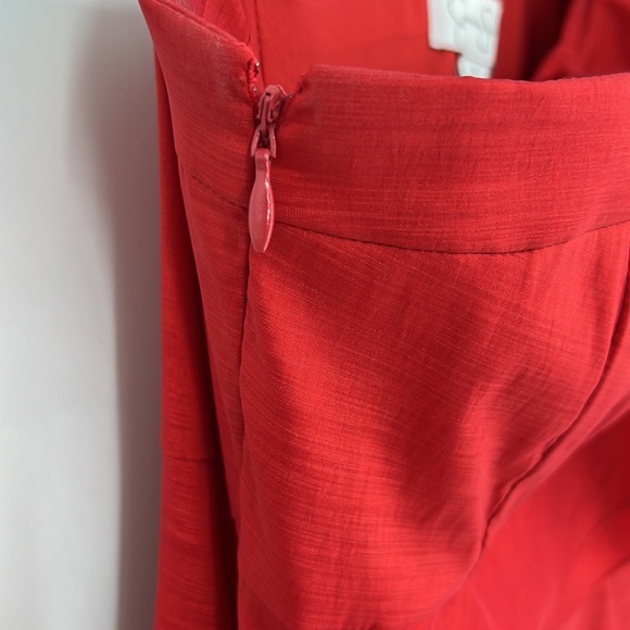 Jessica Simpson formal wear one shoulder ruffle. red dress size 4. - Picture 4 of 13